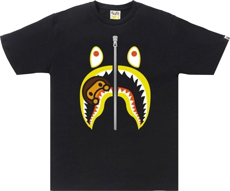 

Футболка BAPE Colors Milo Shark Tee 'Black', черный