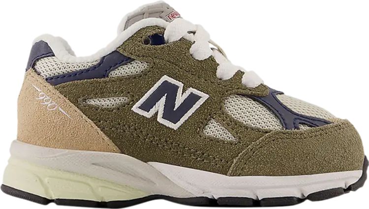 

Кроссовки New Balance Teddy Santis x 990v3 Toddler 'Dark Camo', зеленый