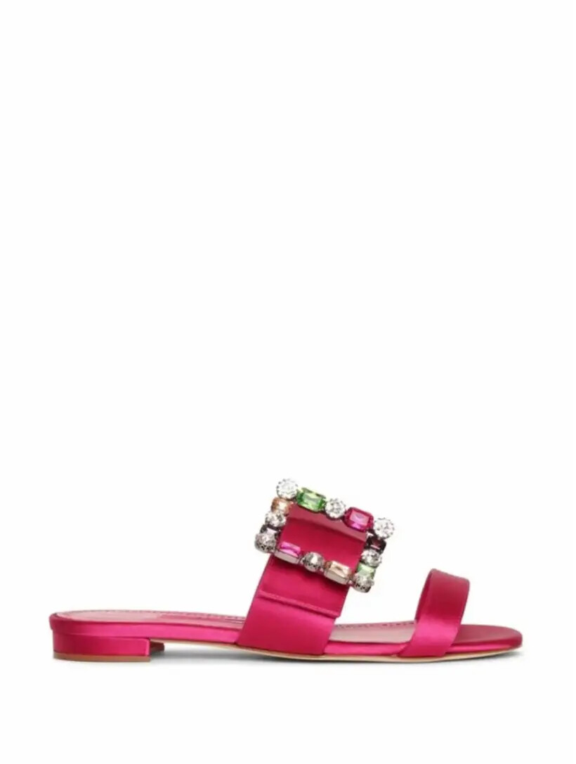 

Сатиновые шлепанцы Manolo Blahnik