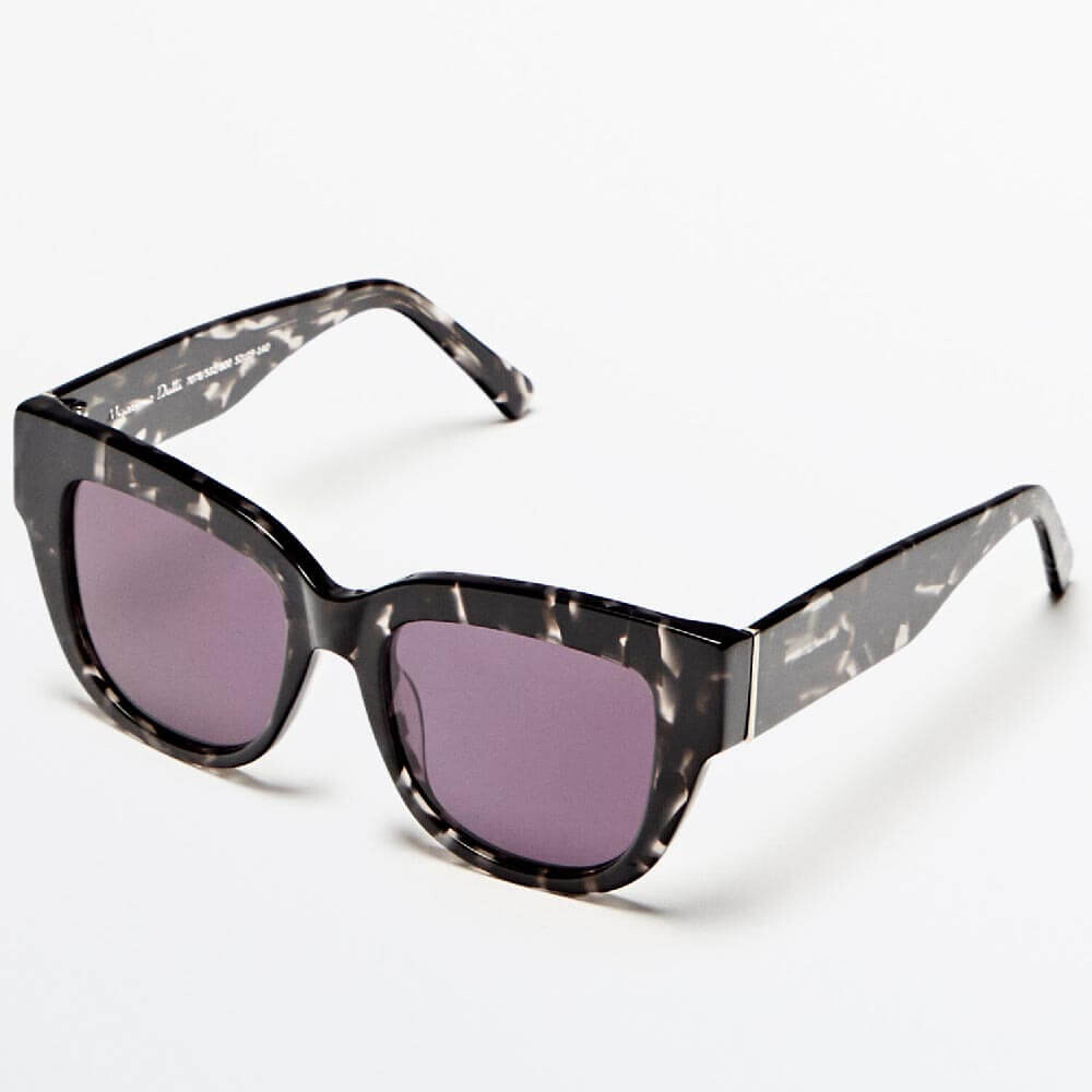 

Солнцезащитные очки Massimo Dutti Oversize Tortoiseshell, черный/белый