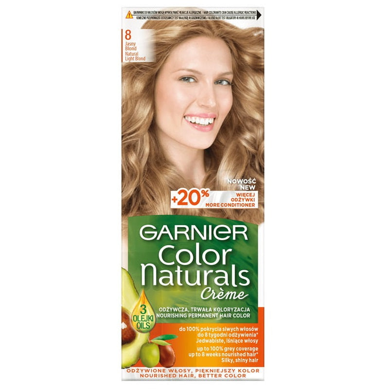 цена Garnier Крем-краска для волос Color Naturals Creme 8 Светло-русый