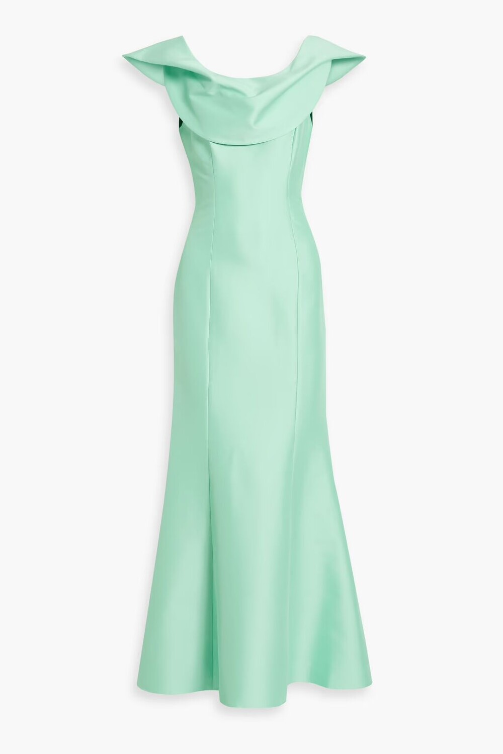

Платье из фая с драпировкой Badgley Mischka, мятный