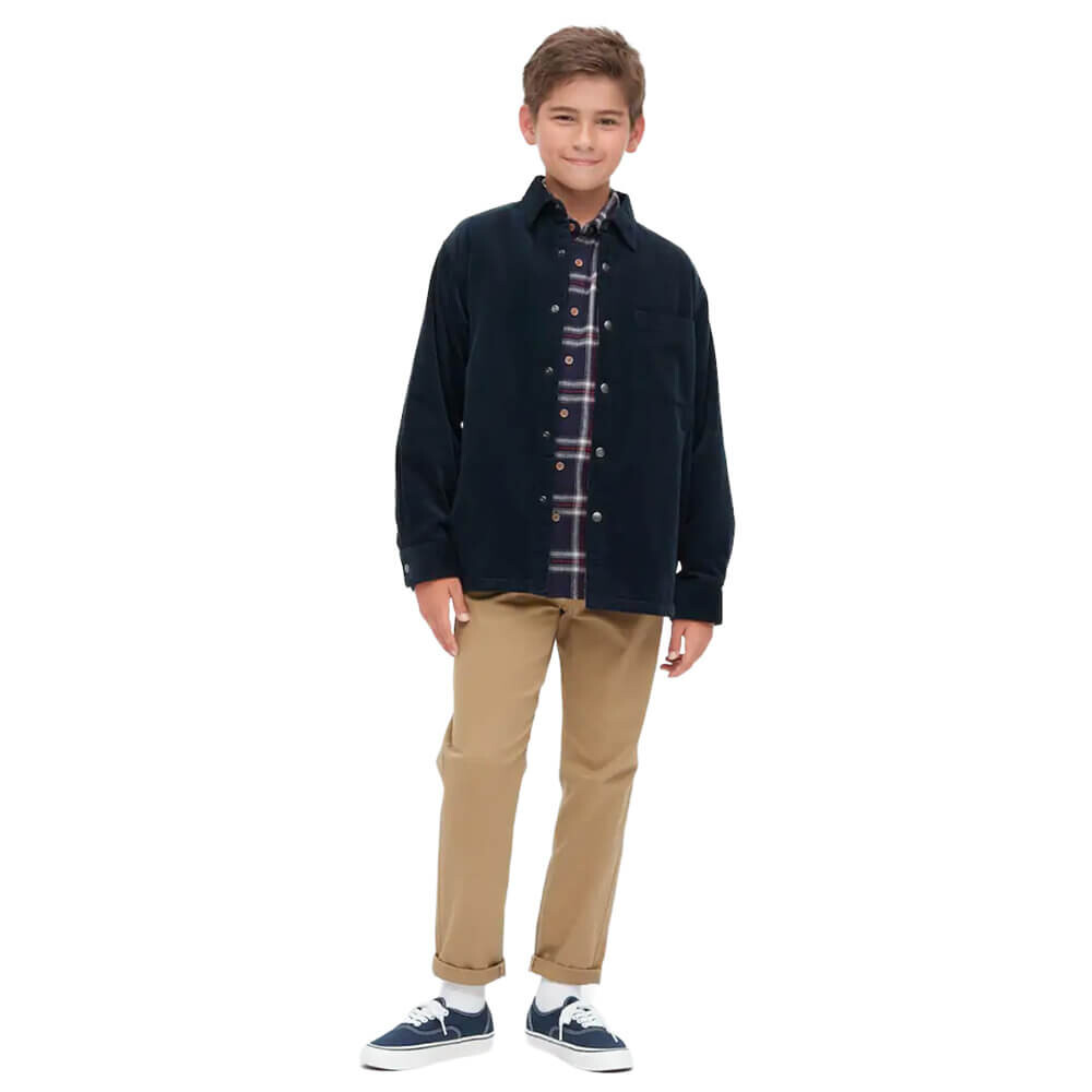 

Детский жакет Uniqlo Pile Lined Corduroy, темно-синий
