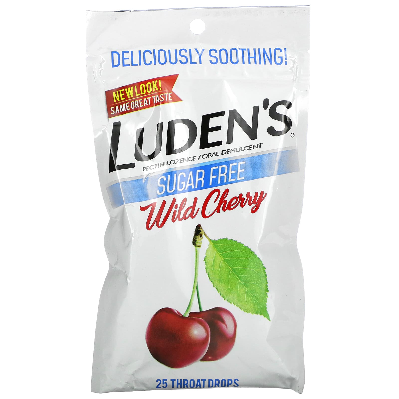 Успокаивающее Средство Luden's для полости рта, дикая вишня, 25 леденцов