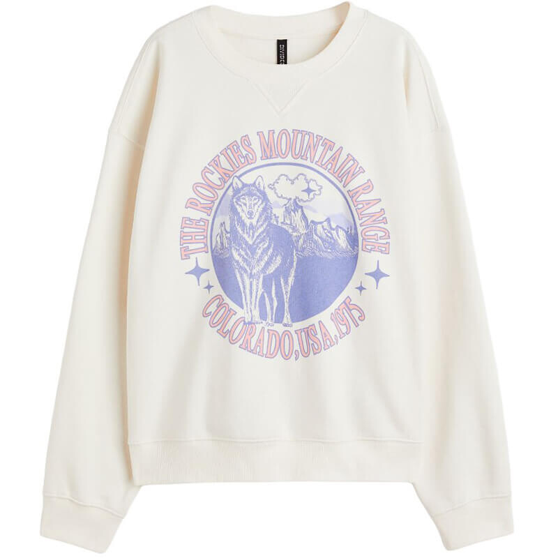 

Свитшот H&M Wolf, кремовый