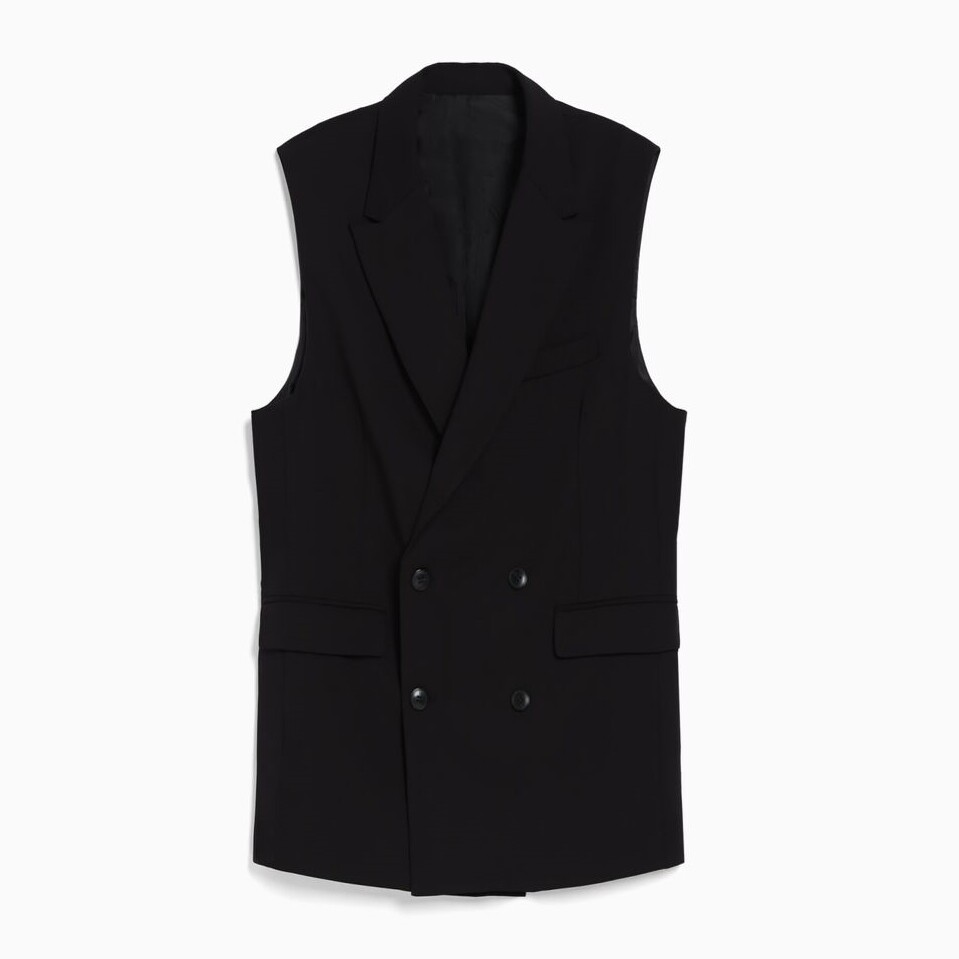 

Жилет Bershka Long Tailored, черный