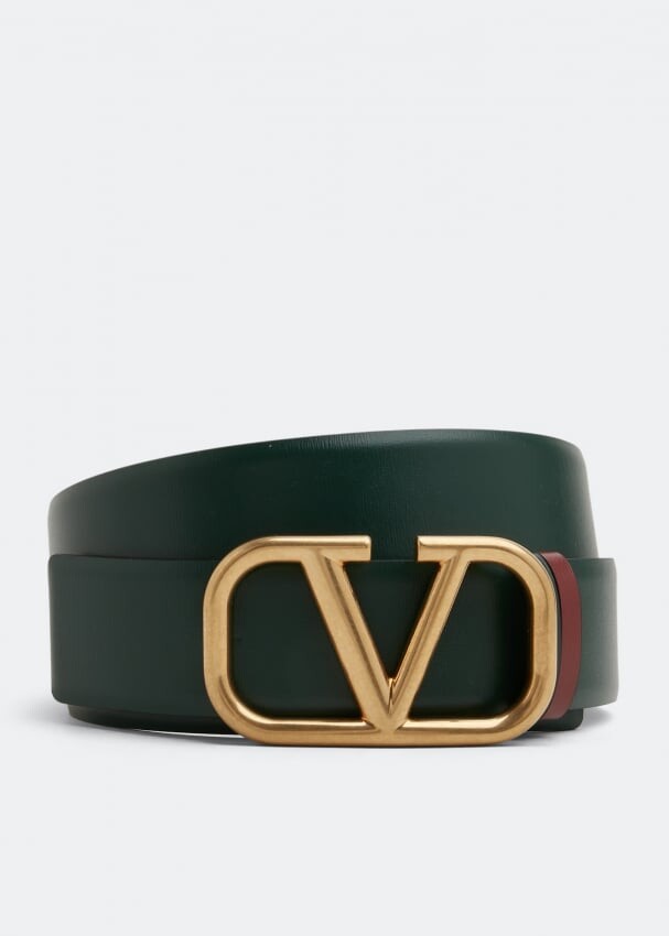 

Ремень VALENTINO GARAVANI VLogo Signature reversible belt, зеленый
