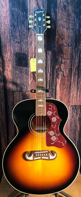 

Epiphone вдохновлен Gibson J-200 Aged Vintage Sunburst Gloss Inspired By Gibson J-200