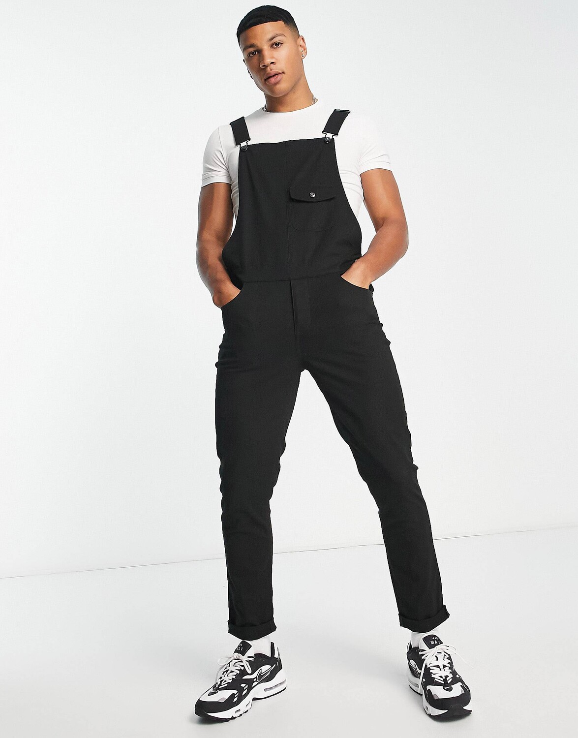 

Черный комбинезон скинни ASOS DESIGN