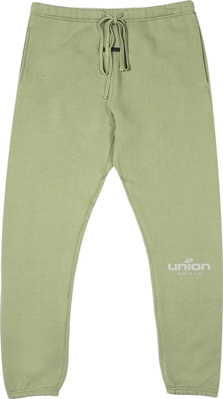 цена Спортивные брюки Fear of God Essentials x Union Vintage Sweatpant 'Vintage Army', зеленый