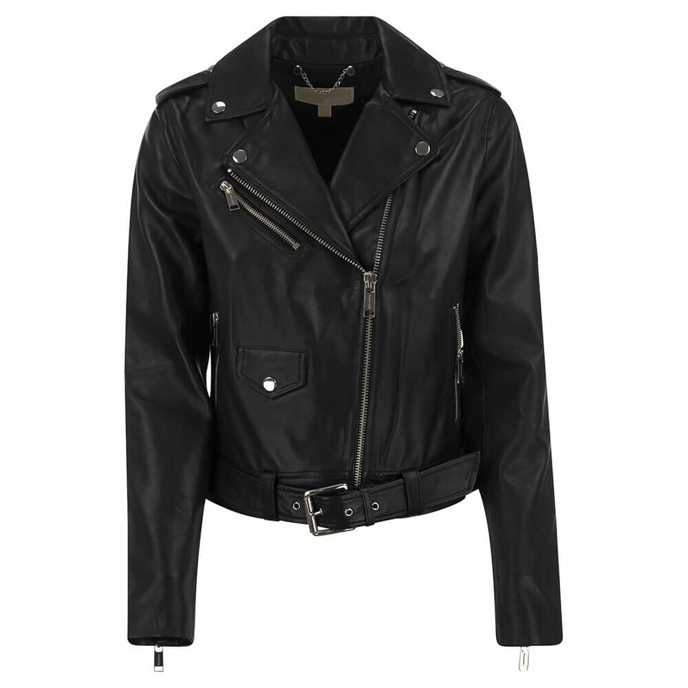 

Куртка Michael Kors Leather Biker, черный