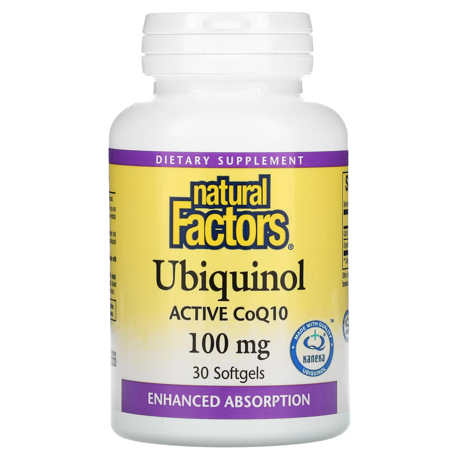 Natural Factors, Убихинол, активный коэнзим Q10, 100 мг, 30 мягких таблеток убихинол natural factors 100 мг 120 таблеток