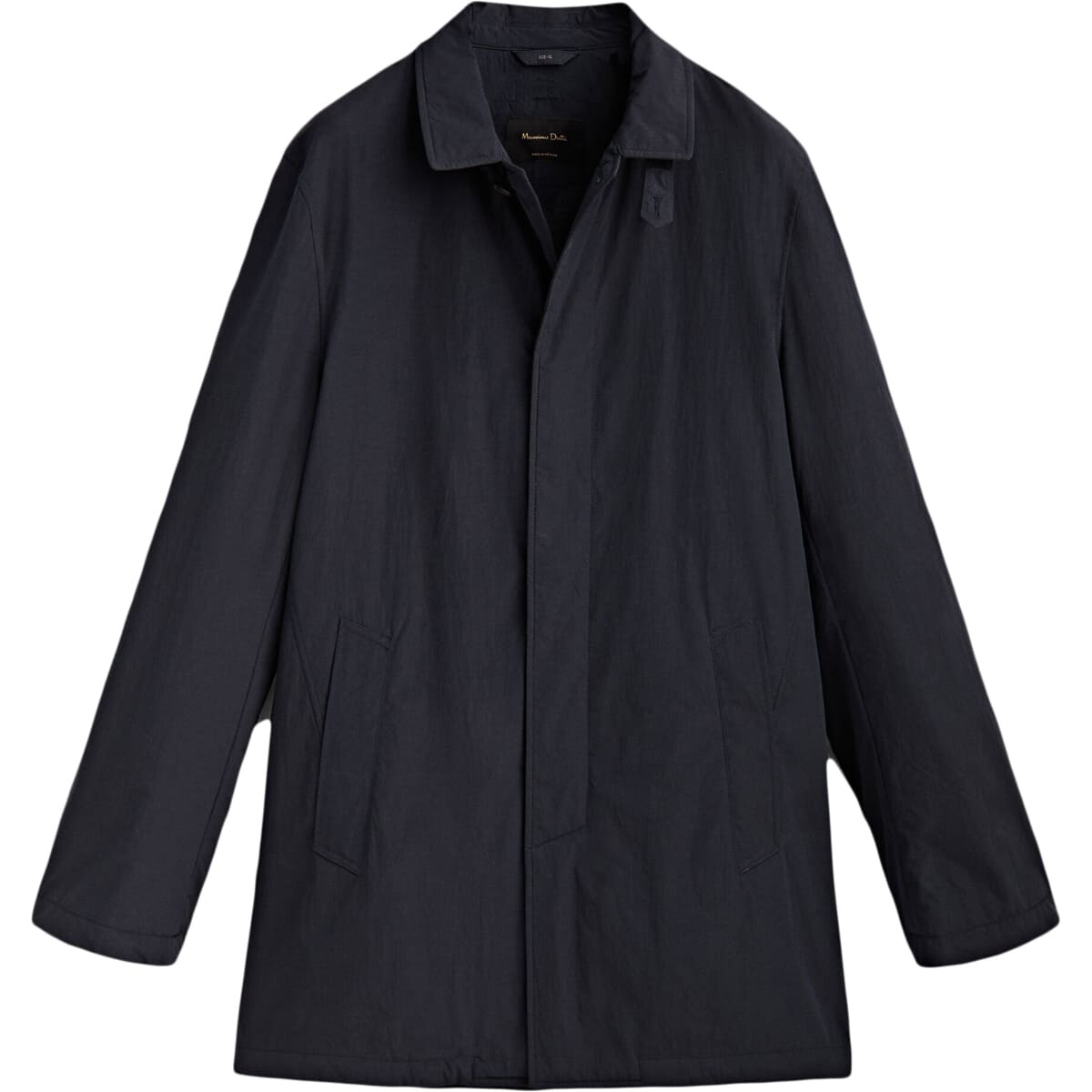 

Куртка-тренч Massimo Dutti Lightweight 3/4 Length, темно-синий