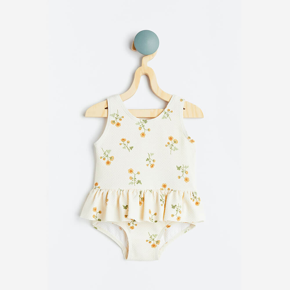 

Купальник H&M With Flounce, белый/голубой