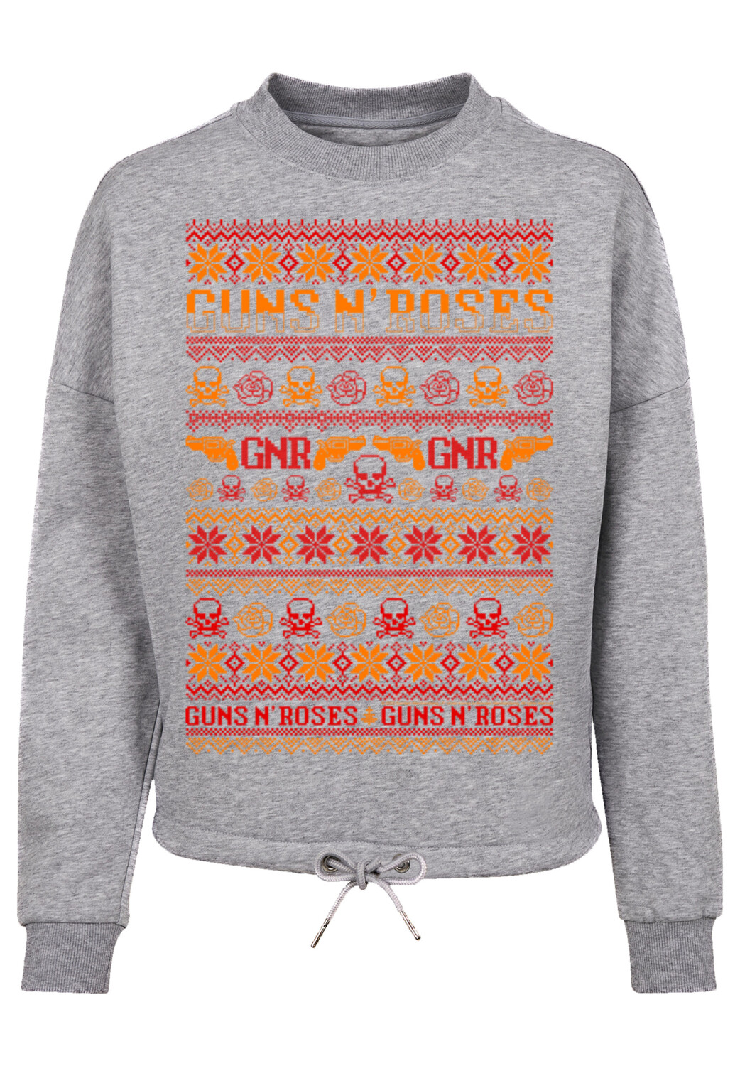 

Толстовка F4NT4STIC Oversize Guns n' Roses Weihnachten Christmas, цвет grau meliert