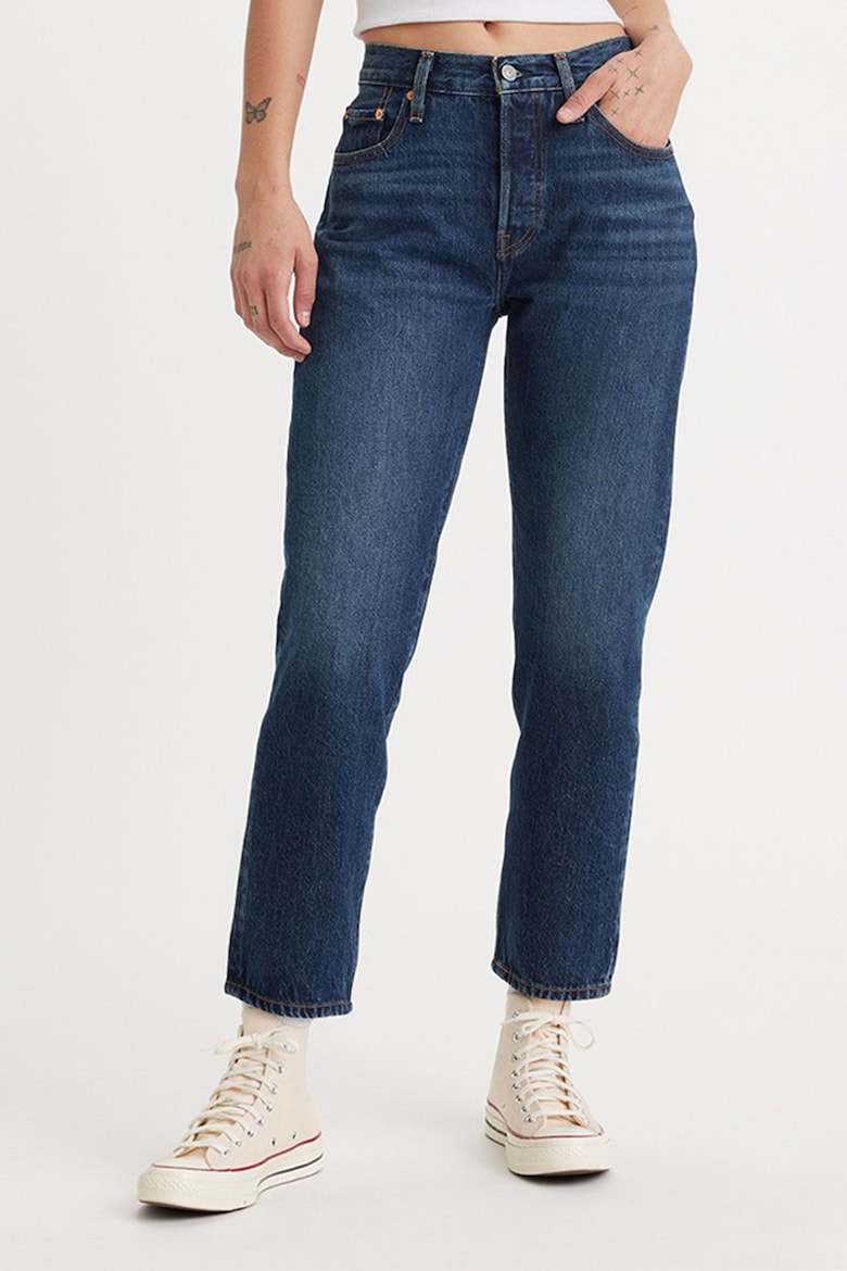 Прямые джинсы 501 выше щиколотки Levi'S, индиго прямые джинсы 501 выше щиколотки levi s черный