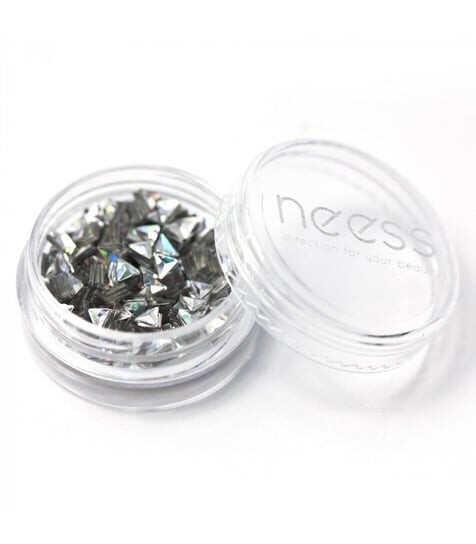

Украшение для ногтей серебряный треугольник, 1 г Neess, Blink Jet