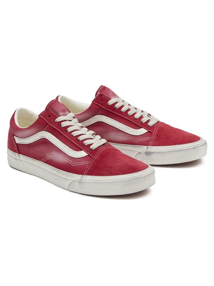 

Низкие кроссовки Vans Leder Old Skool, цвет rot/weiß