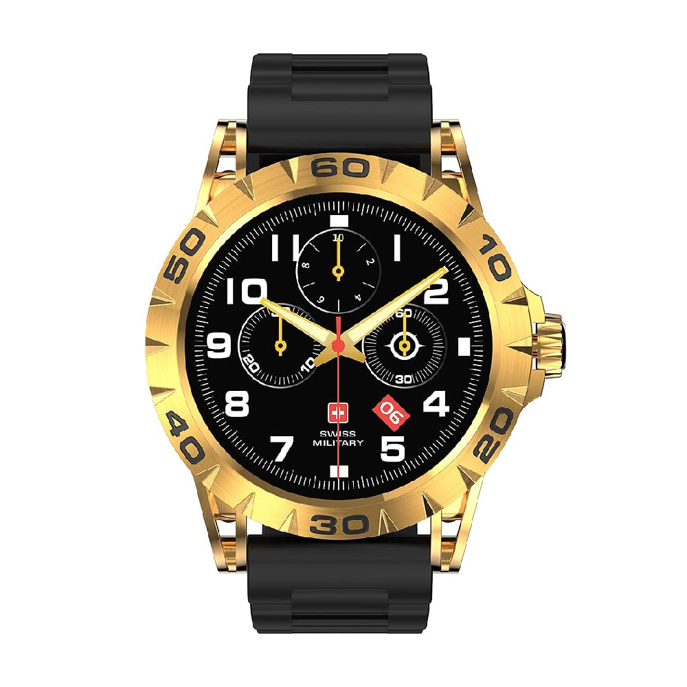 Умные часы Swiss Military Dom 2, (SM-WCH-DOM2-S-YGBLK), 1.39, Bluetooth, золотой/черный часы swiss military sm34082 04