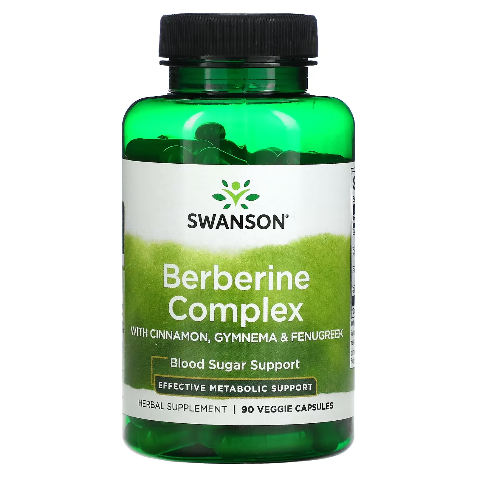Бербериновый Комплекс Swanson, 90 растительных капсул swanson комплекс витаминов c с биофлавоноидами 60 растительных капсул