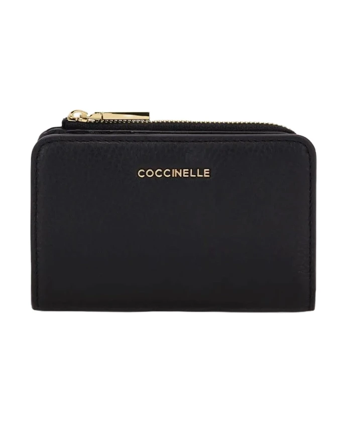 

Кожаный кошелек на молнии Coccinelle, черный