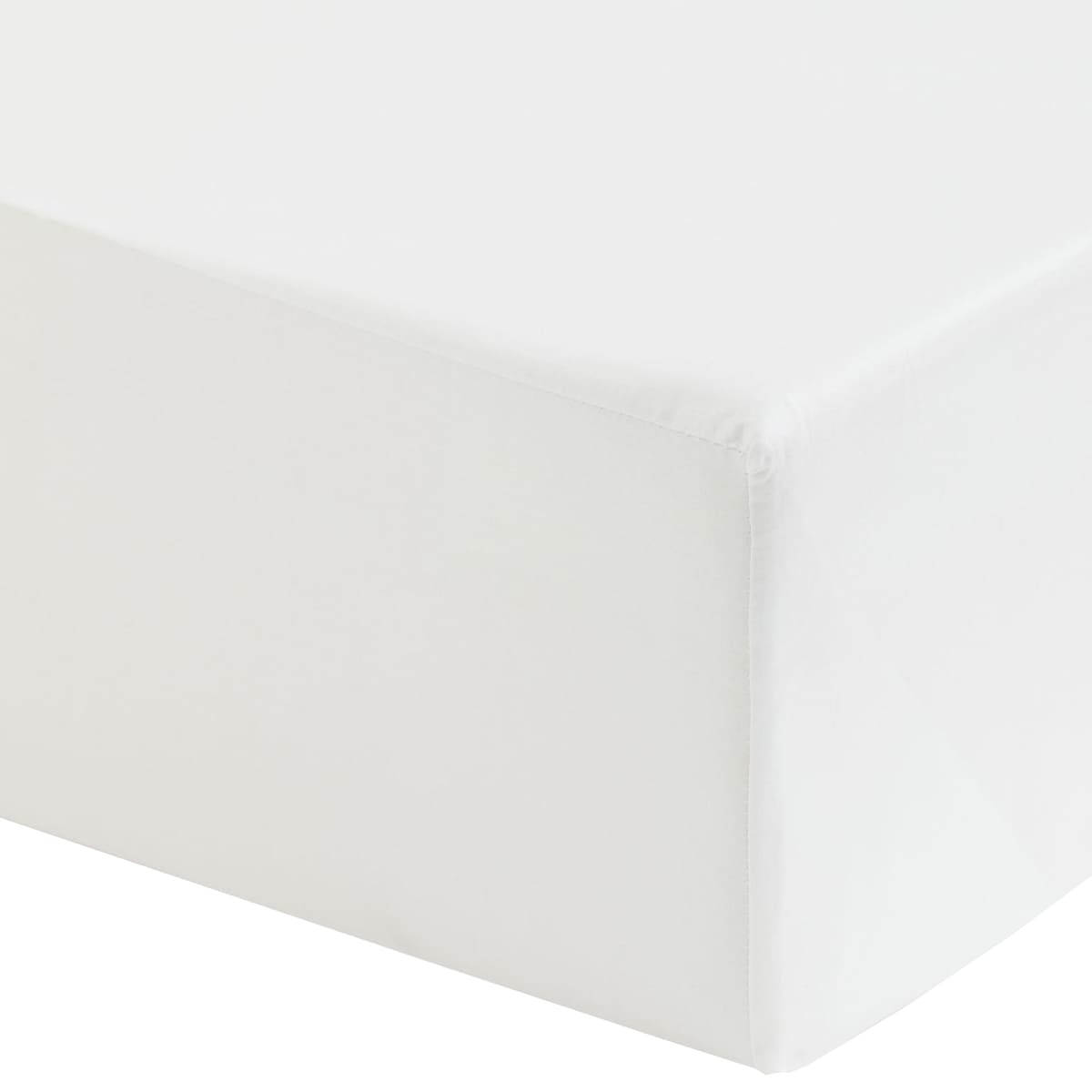 Простыня на резинке H&M Home Fitted Cotton Sateen 180х200, белый простыня из хлопкового сатина natsumi 240 x 290 см белый