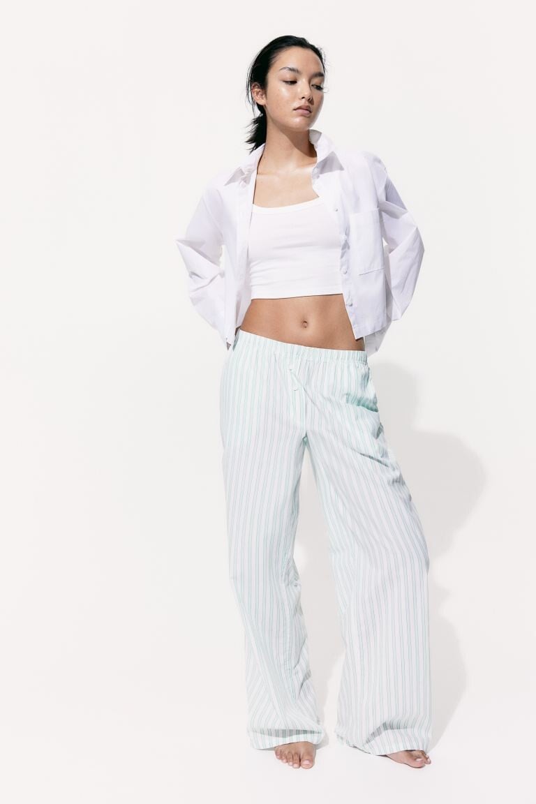 

Пижамные брюки из твила H&M, зеленый