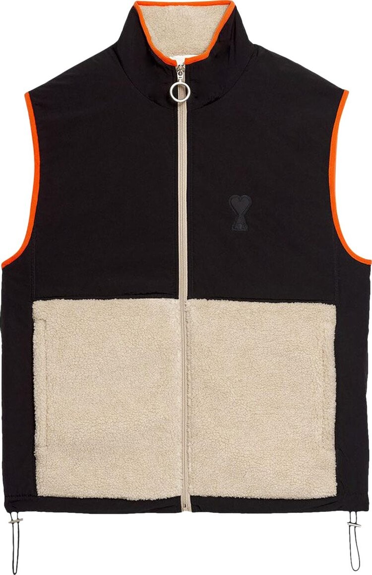 

Куртка Ami Sherpa Zipped Jacket 'Off White/Black', белый