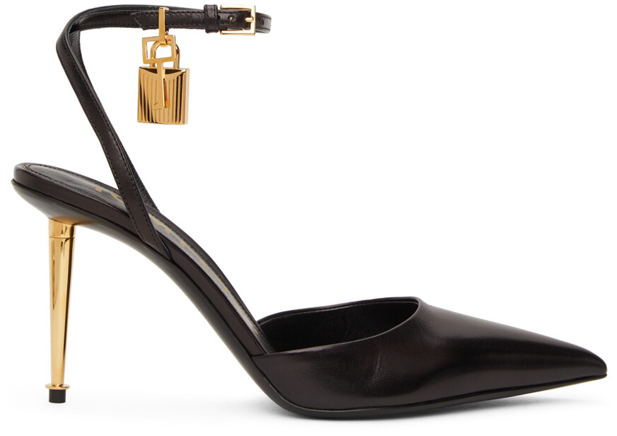 

Туфли на каблуке с ремешком на пятке Shiny Kid TOM FORD