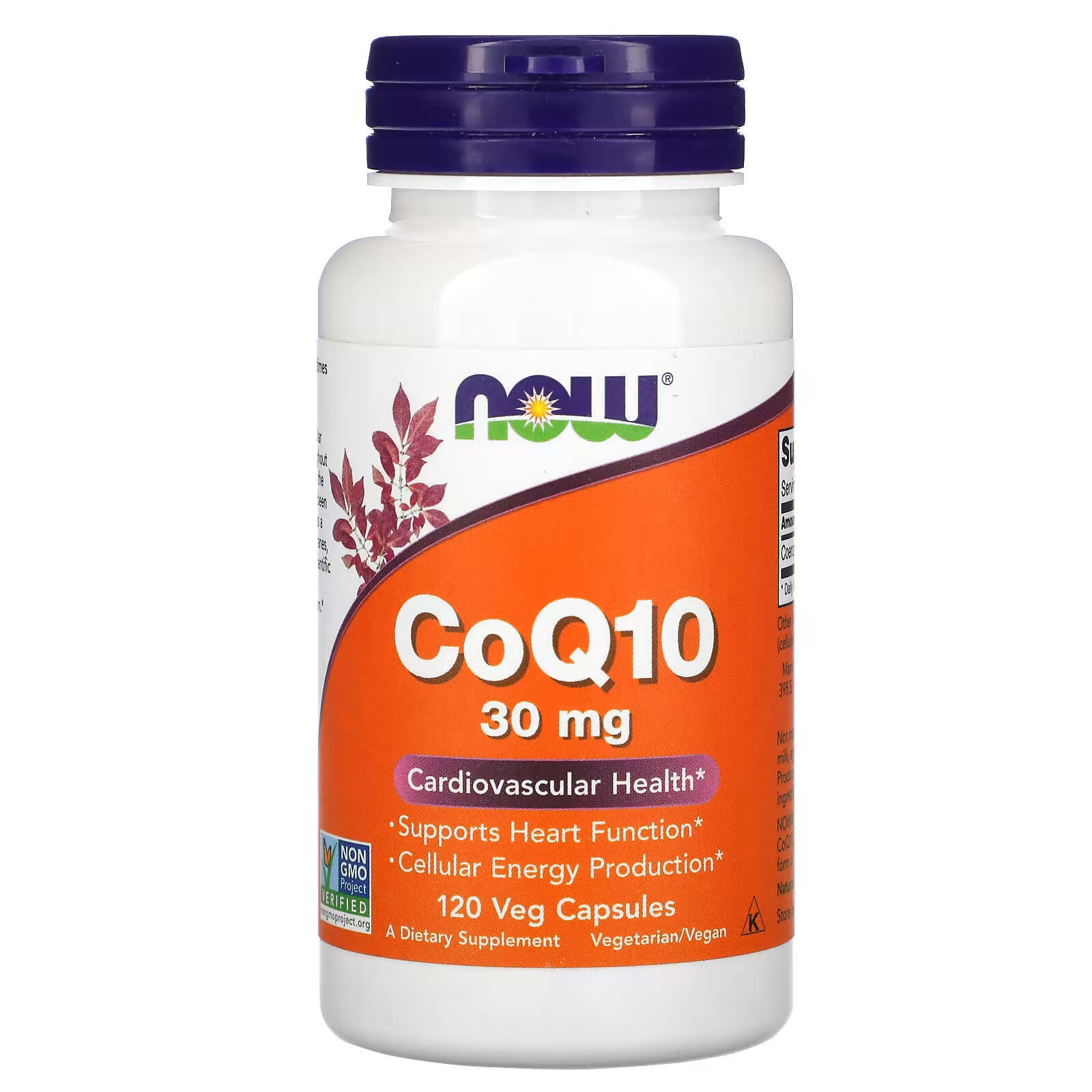 Коэнзим Q10 NOW Foods 30 мг, 120 растительных капсул now foods коэнзим q10 30 мг 120 растительных капсул
