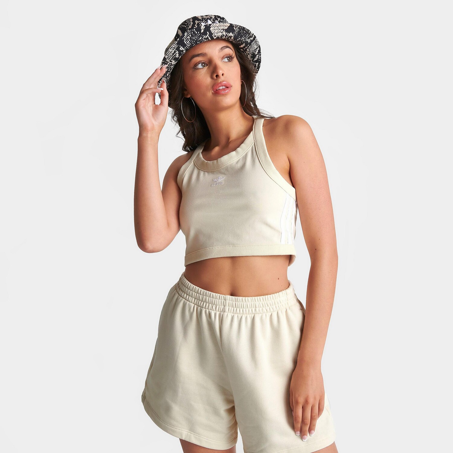 

Женская укороченная майка Adidas Originals, белый