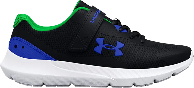 

Кроссовки Under Armour Surge 3 AC PS Black Blue Green, черный