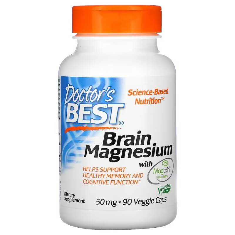 Магний Doctor's Best с Magtein 50 мг, 90 капсул