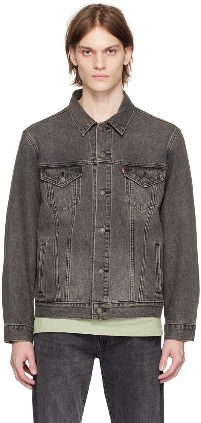 

Черная винтажная джинсовая куртка Trucker Levi's, Черный