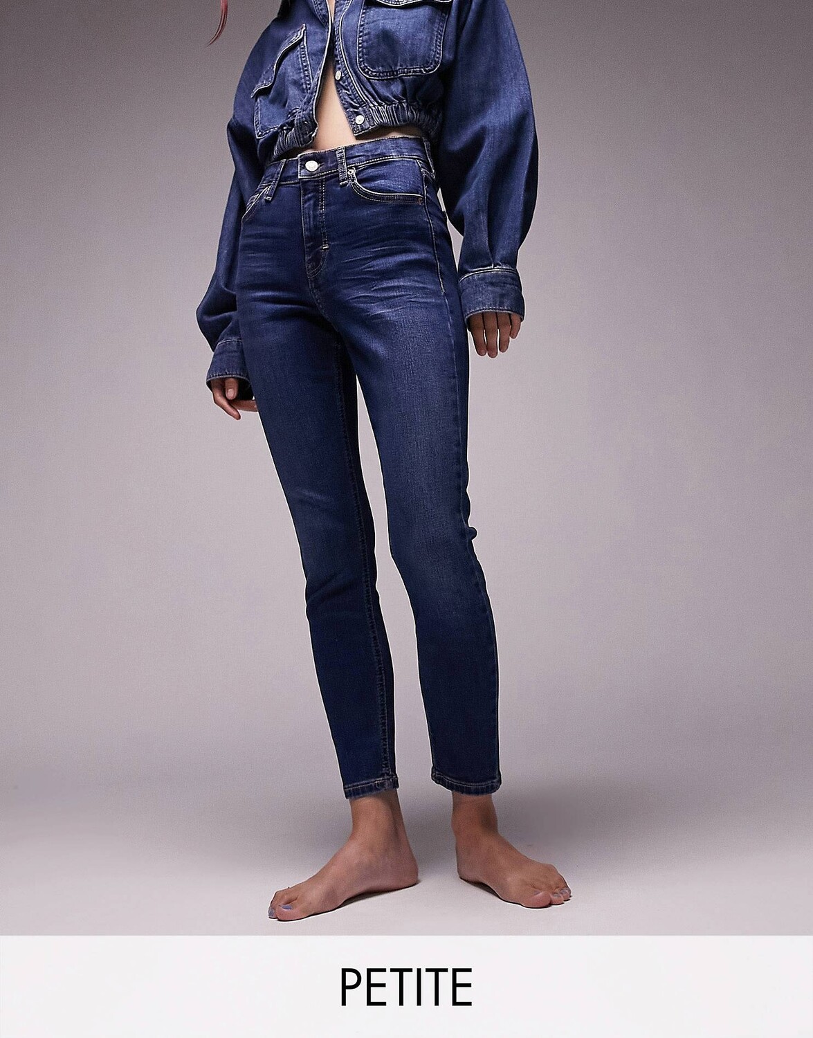 

Джинсы Topshop Petite Jamie ярко-синего цвета