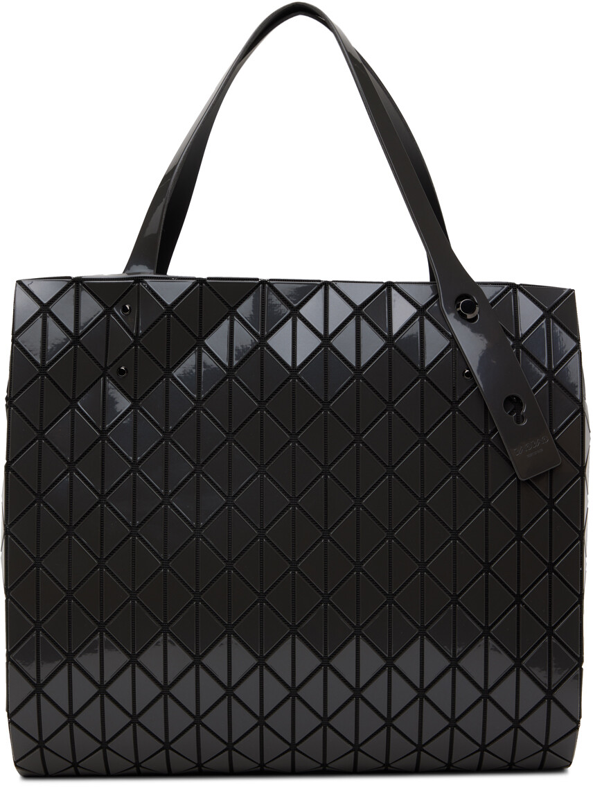 

Серая объемная сумка-тоут с эффектом металлик Row Bao Bao Issey Miyake