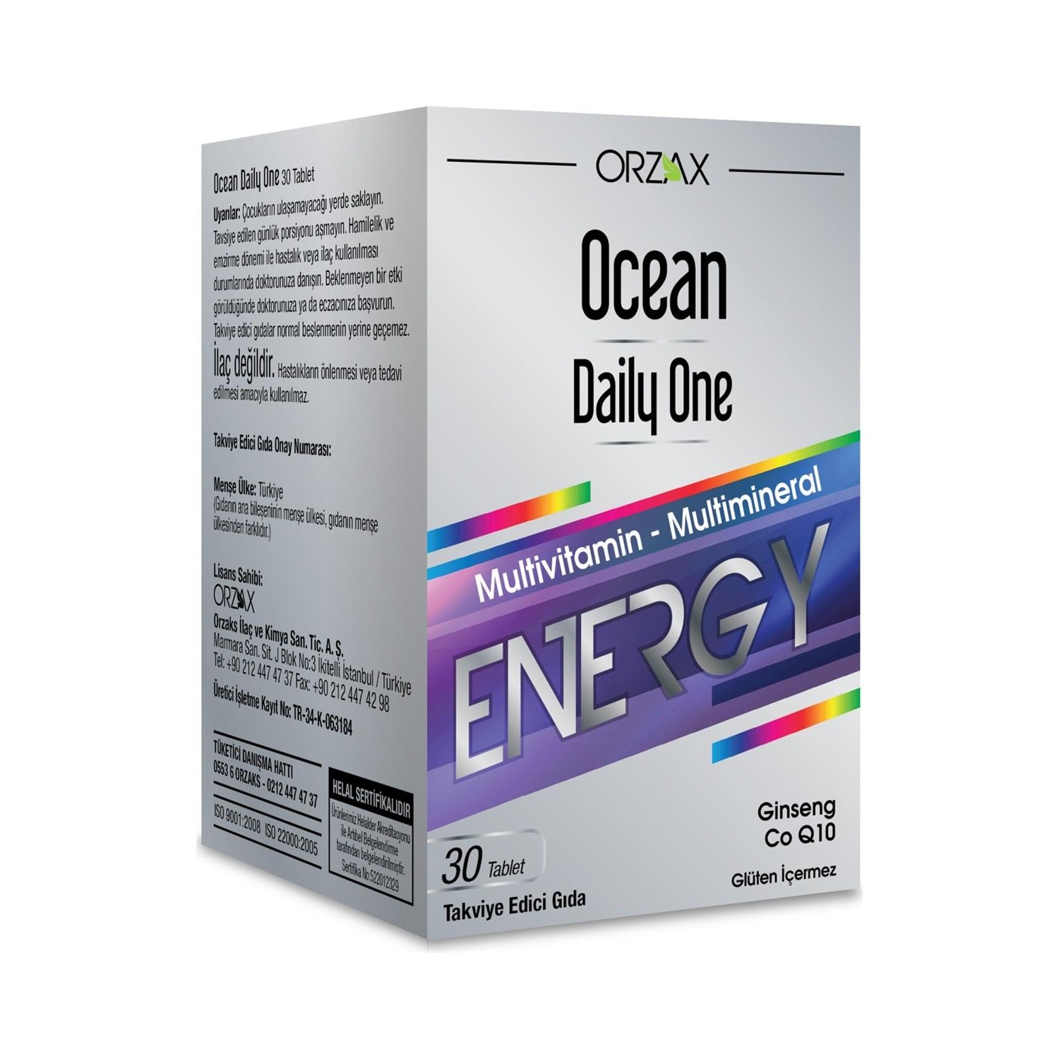 Активная добавка Ocean Daily One Energy, 30 таблеток магний в6 vitamuno 50 таблеток по 500 мг