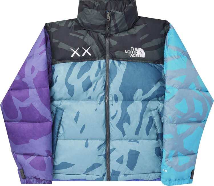 Куртка The North Face x KAWS Retro 1996 Nuptse Jacket 'Monterey Blue', синий - фото