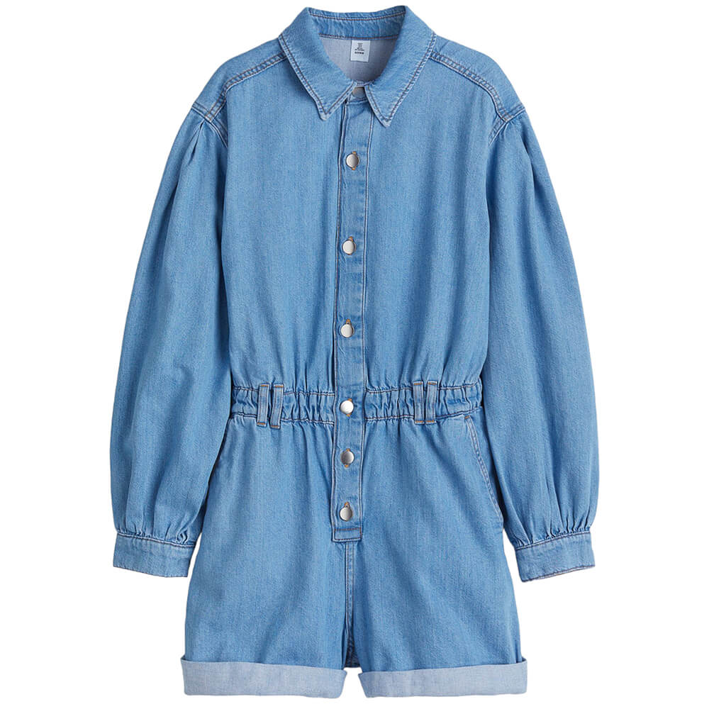 

Комбинезон H&M Denim Romper, темно-голубой