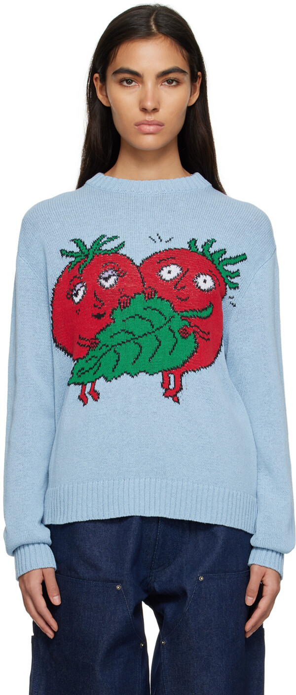

Синий свитер Happy Tomatoes Sky High Farm Workwear