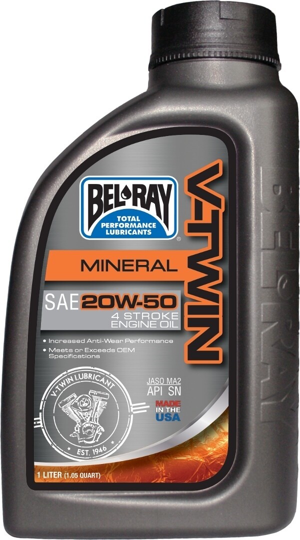 

Масло Bel-Ray V-Twin 20W-50 Mineral Моторное 1 литр