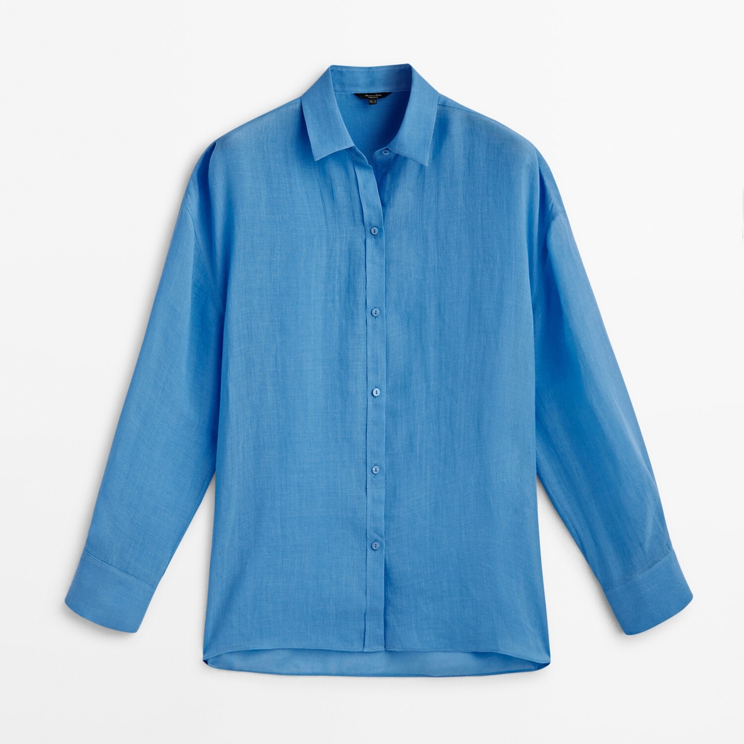 

Рубашка Massimo Dutti 100% Ramie Oversize, синий
