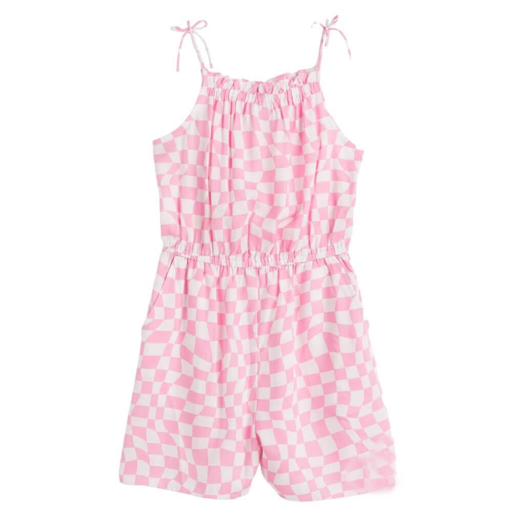 

Комбинезон H&M Checked Printed, розовый/белый