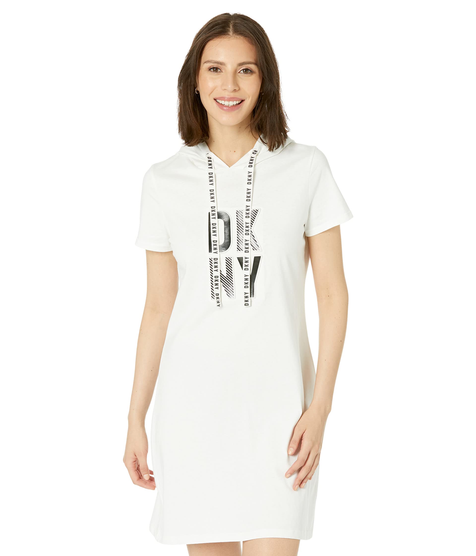 Платье DKNY, Short Sleeve Hoodie Tee Dress