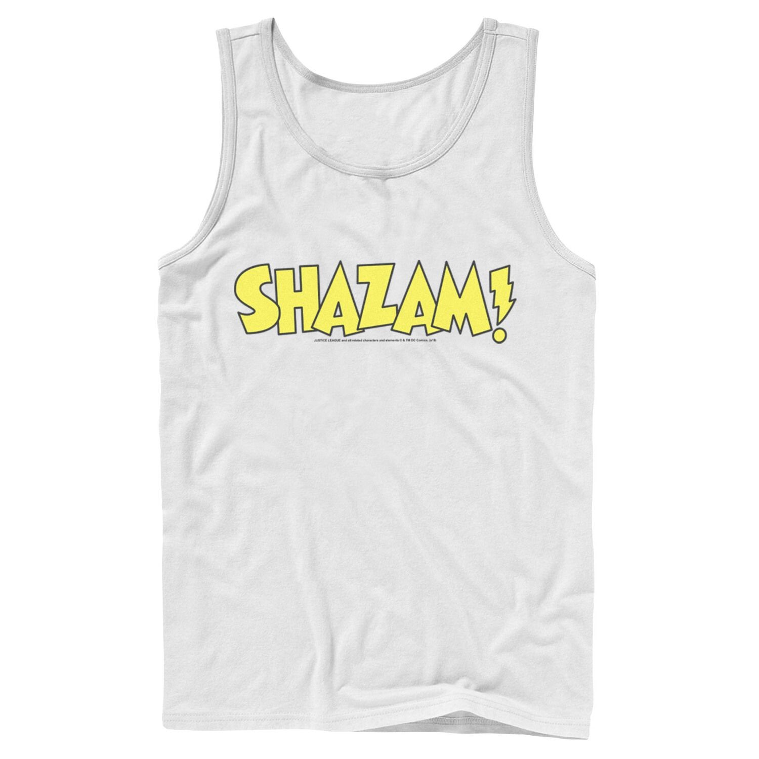 

Мужская майка с жирным текстовым логотипом DC Comics Shazam