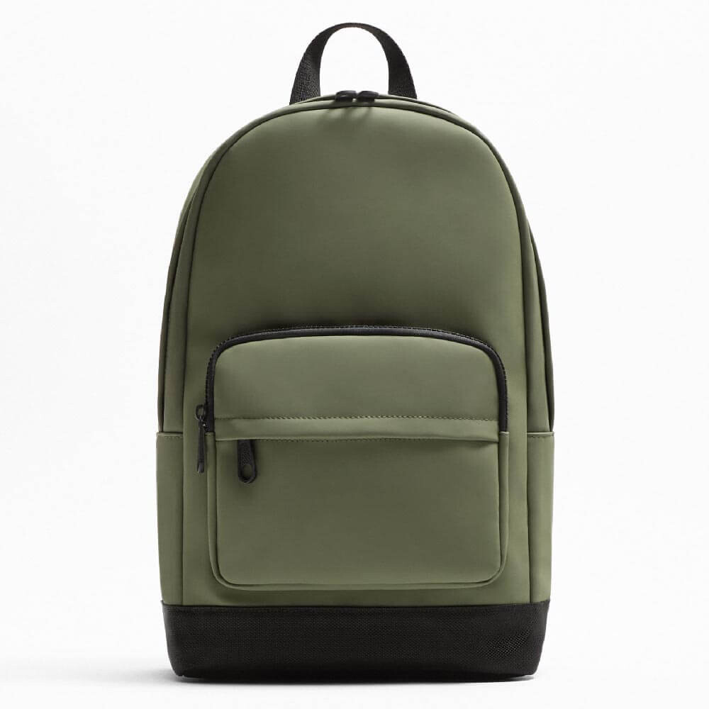 

Рюкзак Zara Rubberised, зеленый/черный