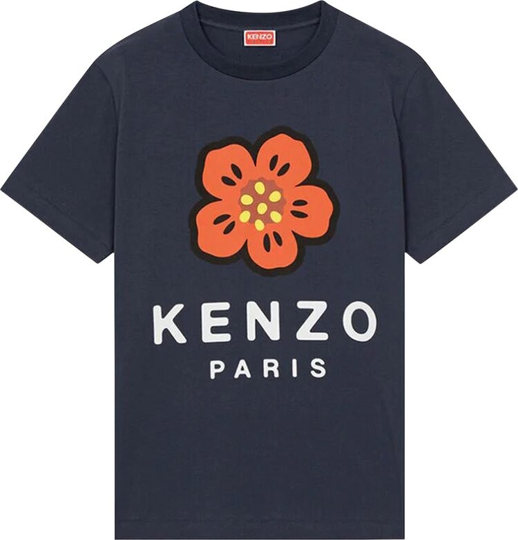 

Футболка Kenzo Broke Flower Loose T-Shirt Midnight Blue, синий