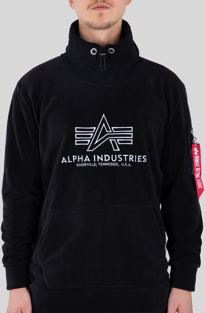 Пуловер Alpha Industries Turtle-Neck Polar Fleece, черный пуловер alpha industries turtle neck polar fleece темно серый