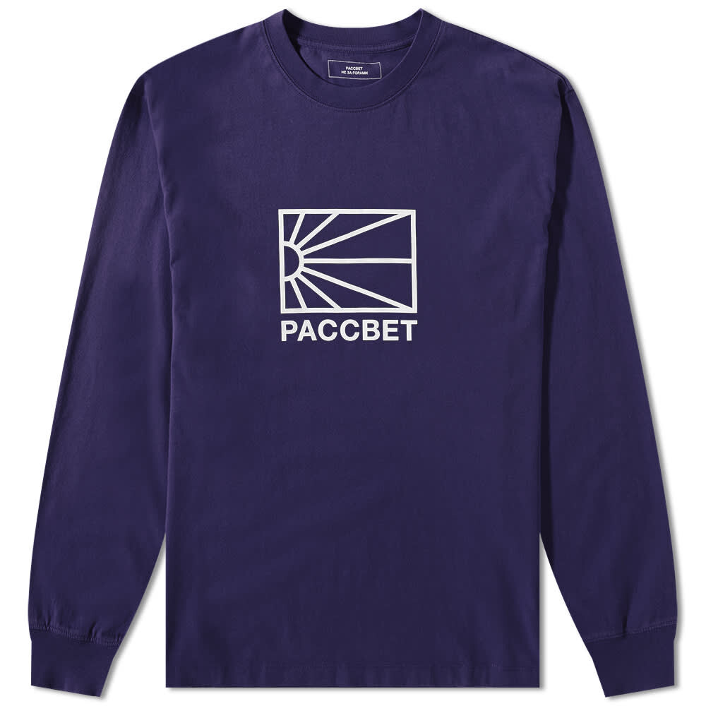 

Футболка PACCBET Long Sleeve Logo Tee, Синий