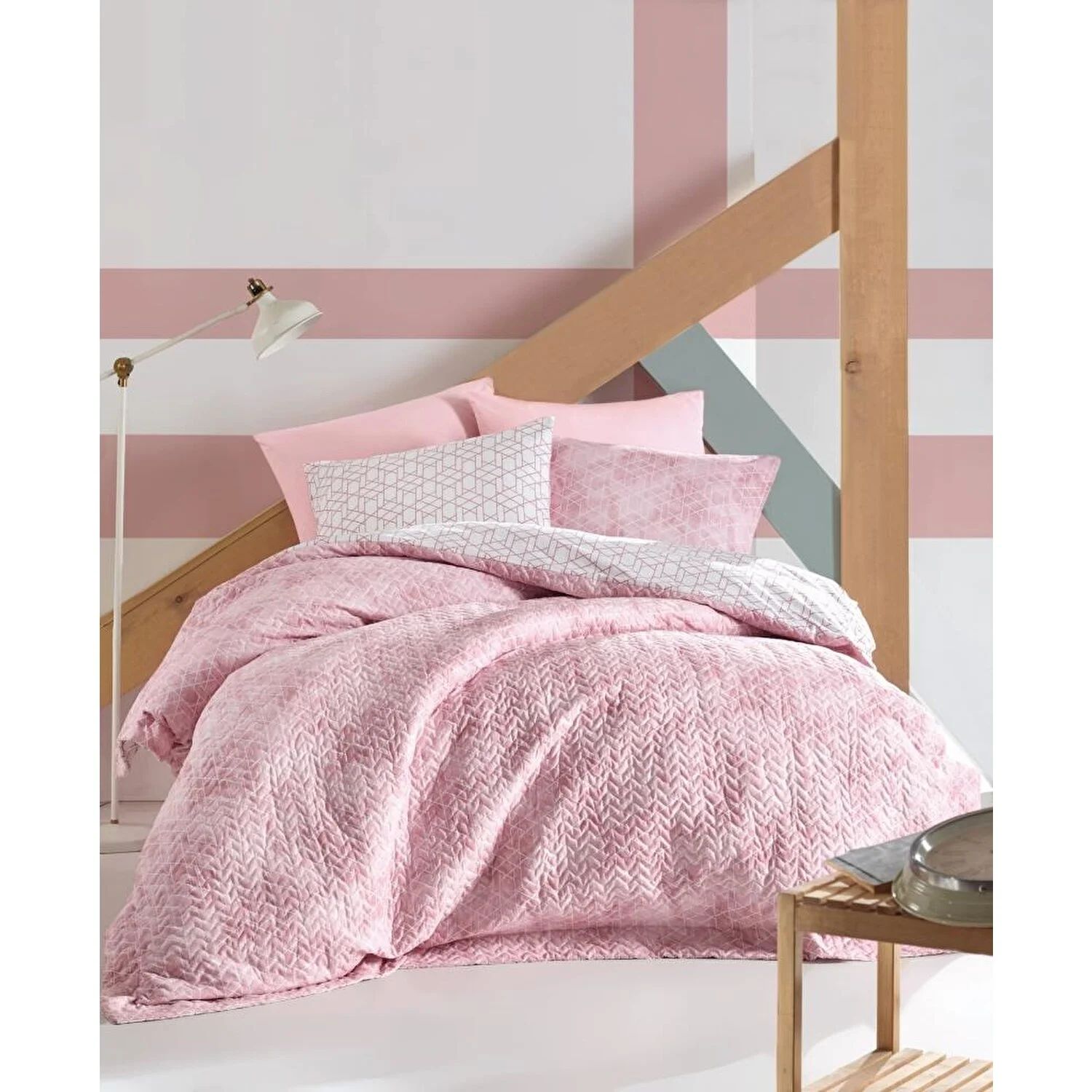 Комплект постельного белья Хлопковая коробка Минимальный двойной комплект Four Seasons Best Pink